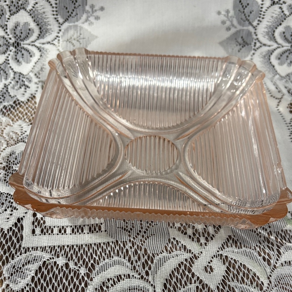 Elegant Pink Depression Dish